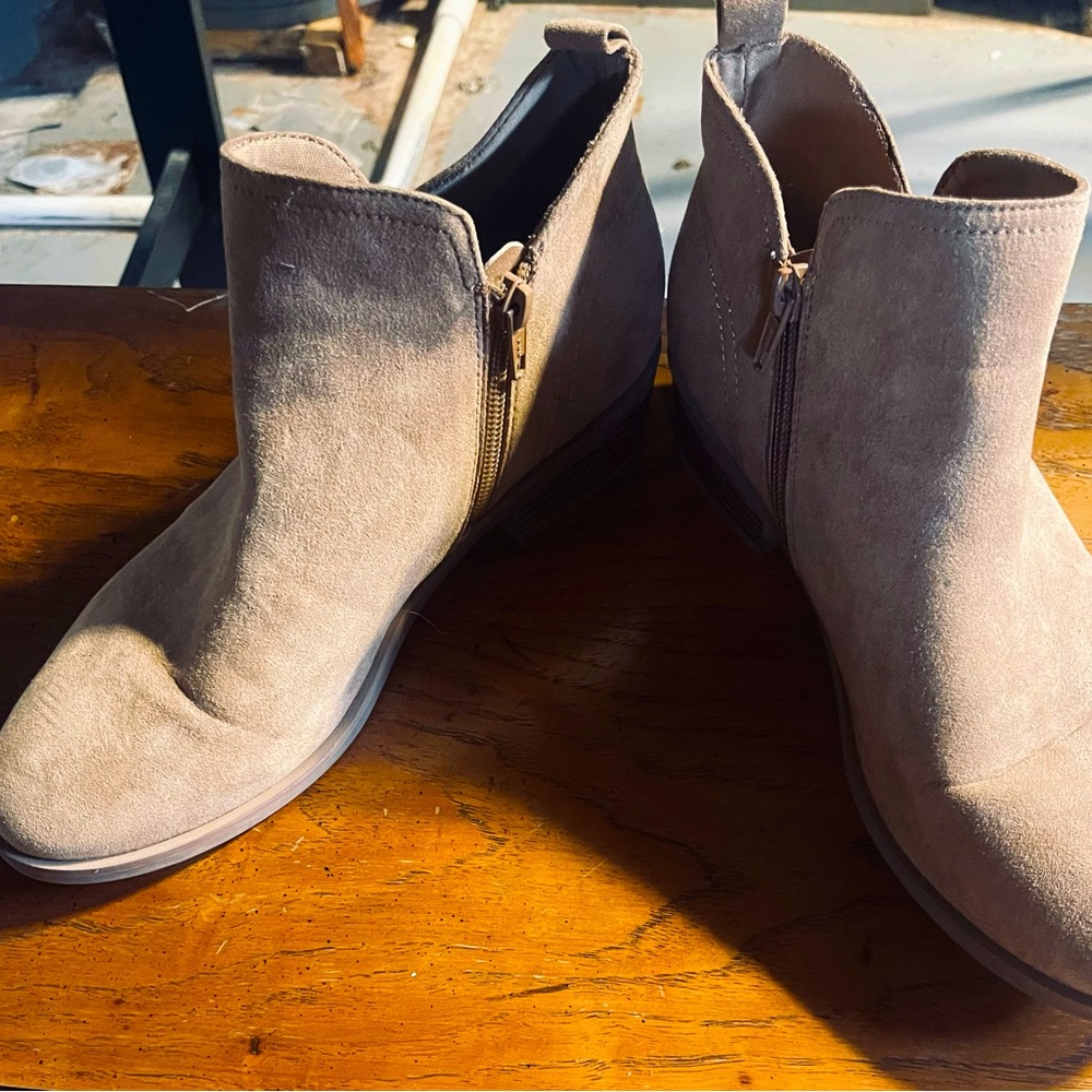 Time and Tru Tan Ankle Booties